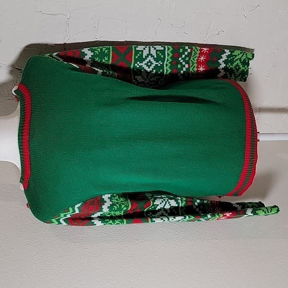 No Boundaries Ugly Christmas Sweater Holiday Pullover Crew Neck Sequins L 11 13 - Picture 9 of 16